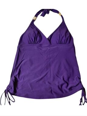 Jaclyn Smith Collection Royal Purple Tankini Top SZ 6